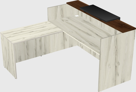 L-shaped modular reception