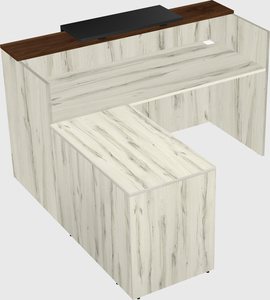 L-shaped modular reception