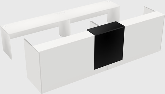 Shared u-shaped reception desks