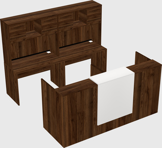 Shared u-shaped reception desks