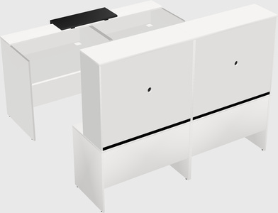 Shared u-shaped reception desks