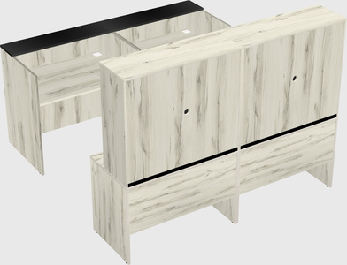 Shared u-shaped reception desks