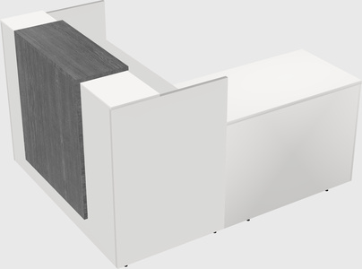L-shaped modular reception