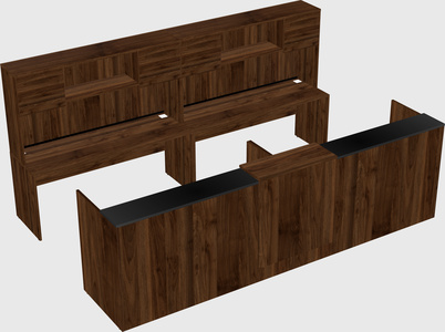 Shared u-shaped reception desks
