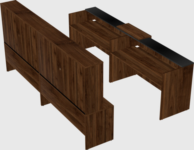 Shared u-shaped reception desks