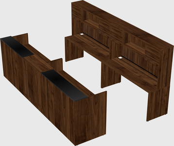 Shared u-shaped reception desks