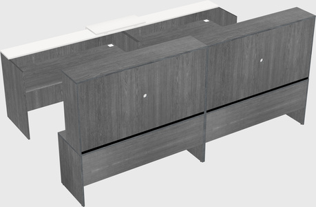Shared u-shaped reception desks