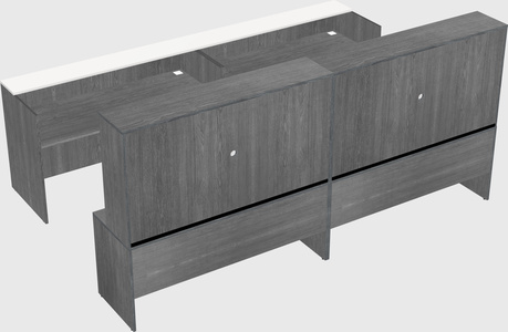 Shared u-shaped reception desks