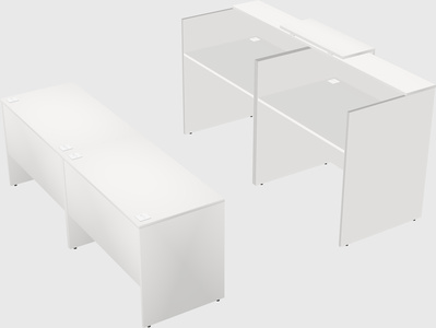 Shared u-shaped reception desks