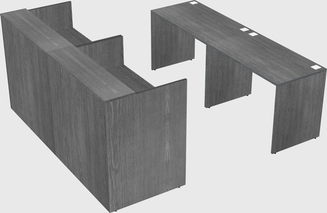 Shared u-shaped reception desks