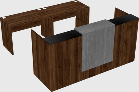 Shared u-shaped reception desks