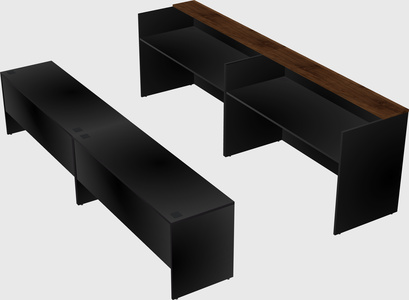 Shared u-shaped reception desks