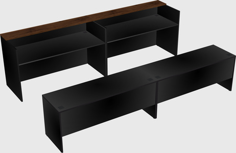 Shared u-shaped reception desks