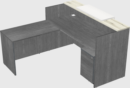 L-shaped modular reception