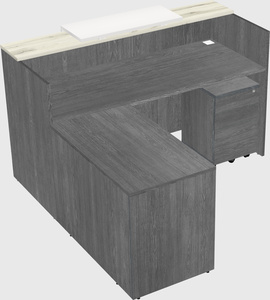 L-shaped modular reception