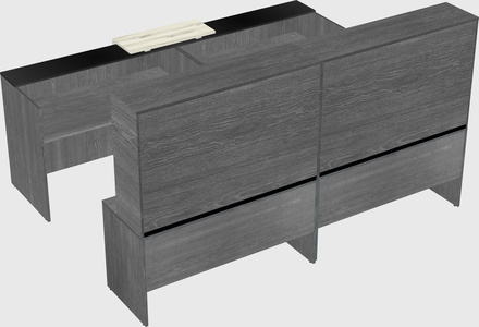 Shared u-shaped reception desks
