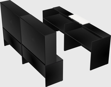 Shared u-shaped reception desks
