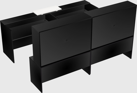 Shared u-shaped reception desks