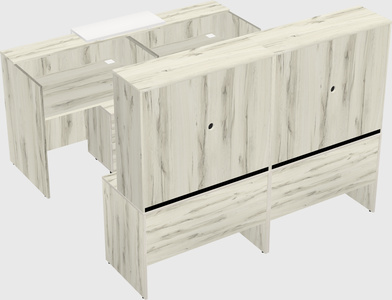 Shared u-shaped reception desks