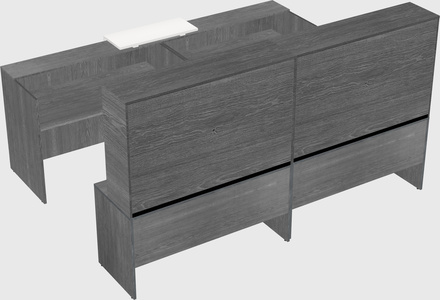 Shared u-shaped reception desks