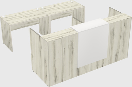 Shared u-shaped reception desks