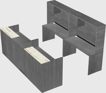 Shared u-shaped reception desks