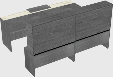 Shared u-shaped reception desks