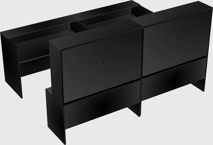 Shared u-shaped reception desks