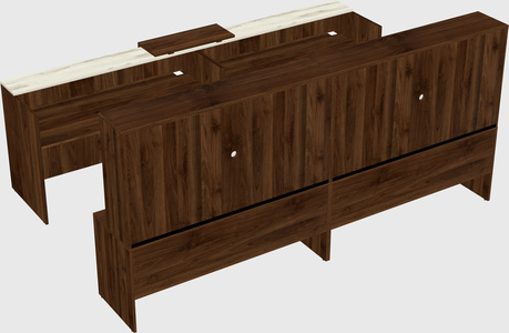 Shared u-shaped reception desks
