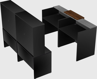Shared u-shaped reception desks