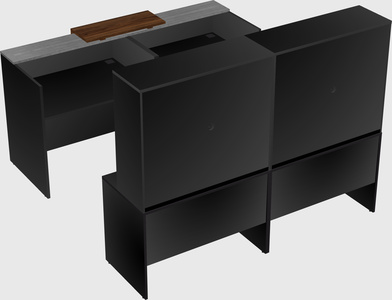 Shared u-shaped reception desks