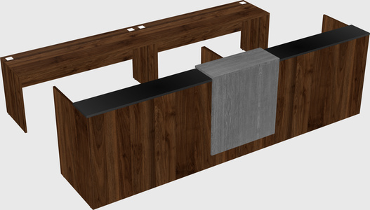 Shared u-shaped reception desks