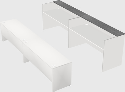 Shared u-shaped reception desks