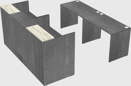 Shared u-shaped reception desks
