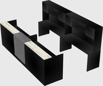Shared u-shaped reception desks