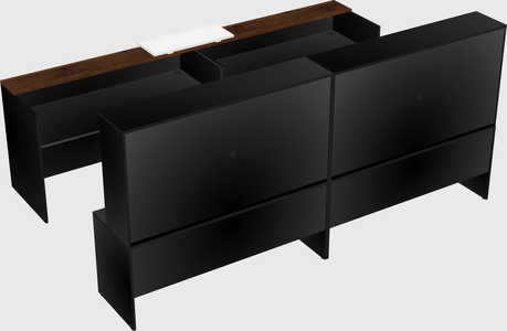 Shared u-shaped reception desks
