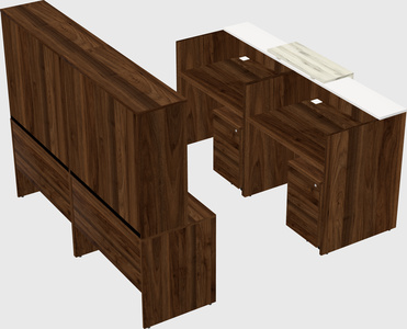 Shared u-shaped reception desks