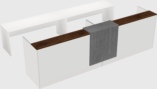 Shared u-shaped reception desks