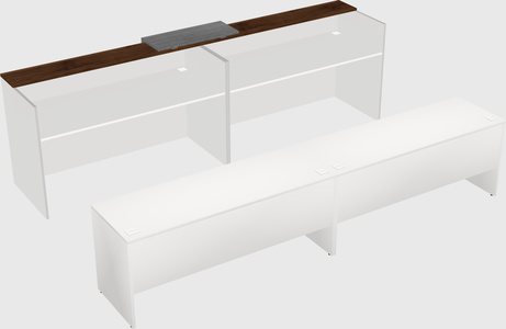 Shared u-shaped reception desks