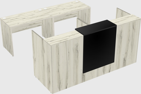 Shared u-shaped reception desks