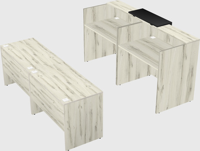 Shared u-shaped reception desks