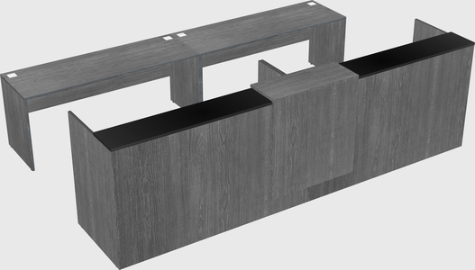 Shared u-shaped reception desks