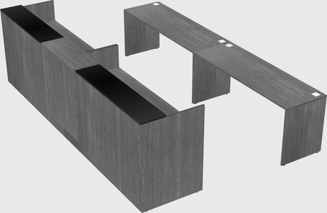 Shared u-shaped reception desks