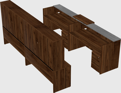Shared u-shaped reception desks