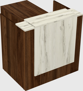 L-shaped modular reception