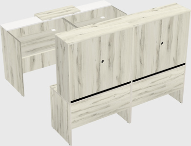 Shared u-shaped reception desks