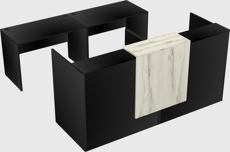 Shared u-shaped reception desks