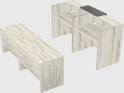 Shared u-shaped reception desks
