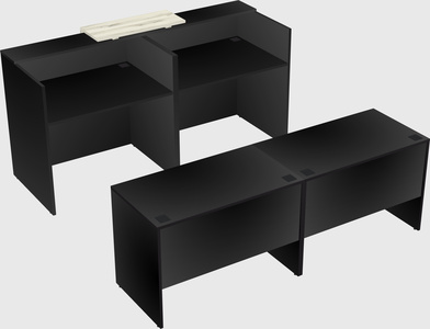 Shared u-shaped reception desks