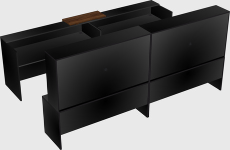 Shared u-shaped reception desks